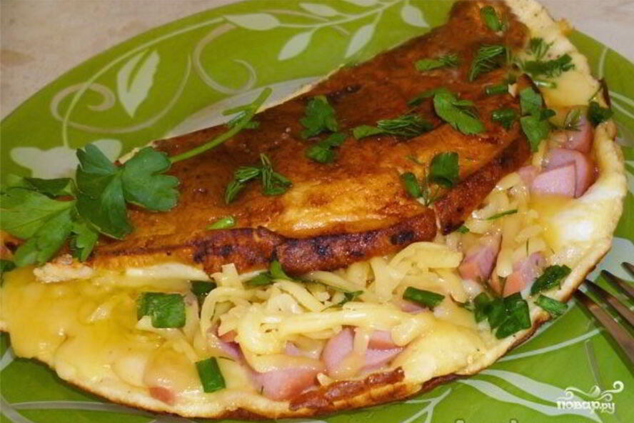 Рецепт яичница с мукой