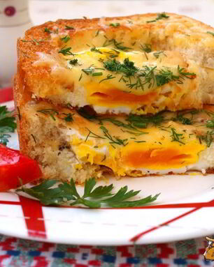 Яичница в бутерброде