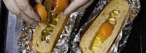 яичница в чиабатте. Шаг 2