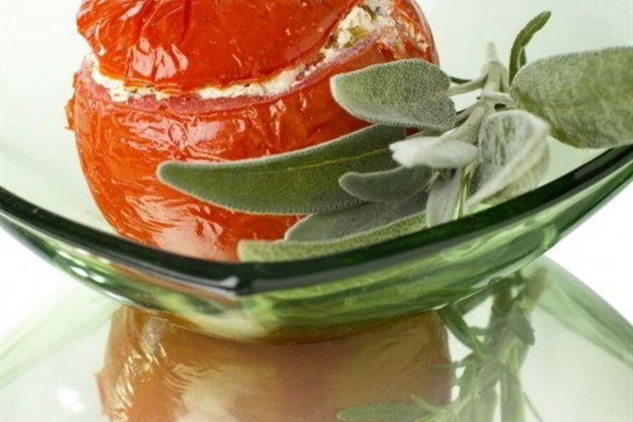 Рецепт яичница в помидоре