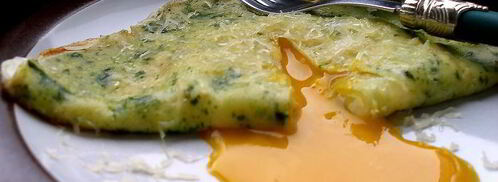 яичница в шпинатных блинчиках. Шаг 6