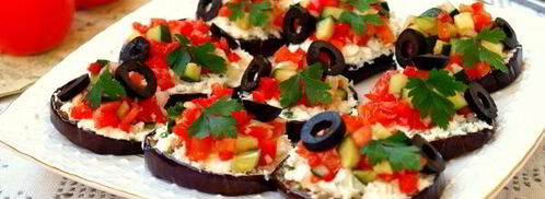 закуска из баклажанов с фетой и овощной сальсой. Шаг 9