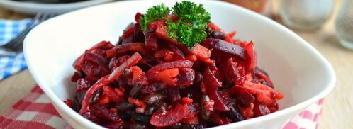 закуска из свеклы с овощами и черной фасолью. Шаг 5