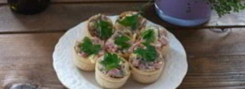 закуска из ветчины и сыра. Шаг 6