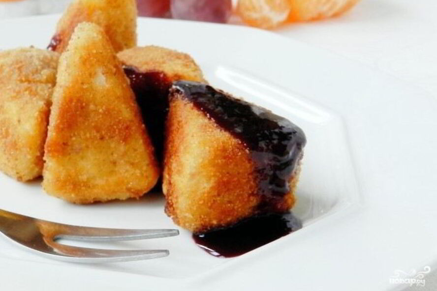 Рецепт жареный сулугуни с яйцом