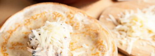 блинные мешочки с жюльеном из курицы и грибов. Шаг 7