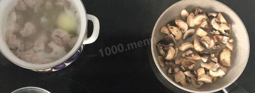 классический жульен с курицей и грибами. Шаг 6