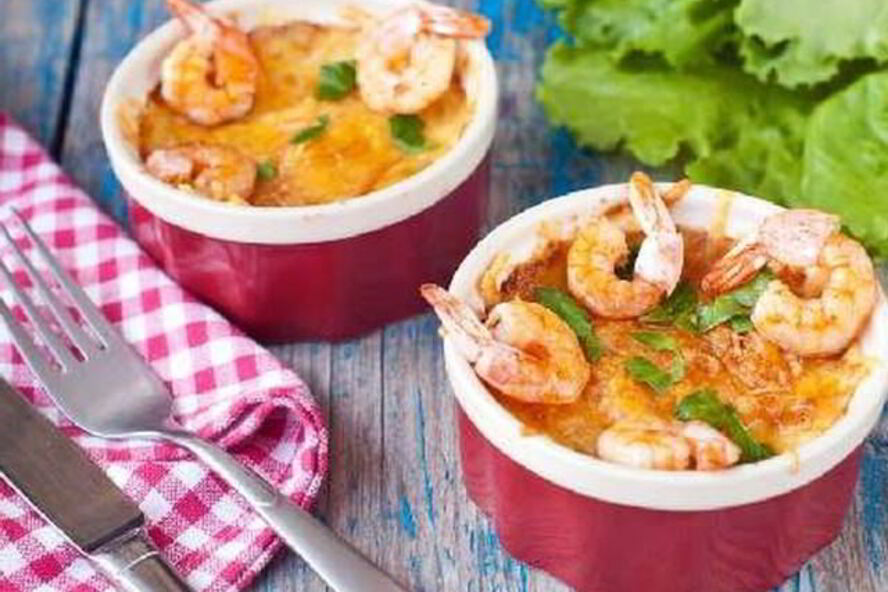 Рецепт среднеземноморский жюльен с креветками