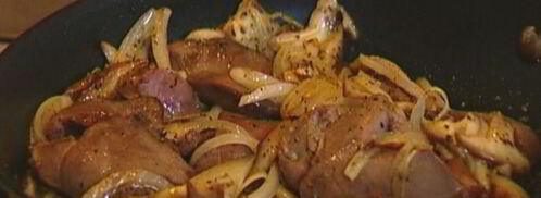 жульен с куриной печенью и грибами. Шаг 6