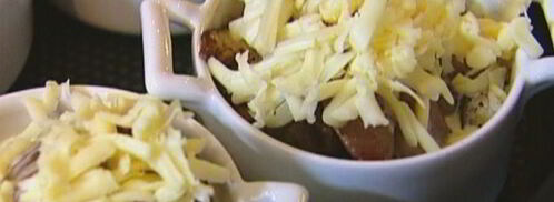 жульен с куриной печенью и грибами. Шаг 8