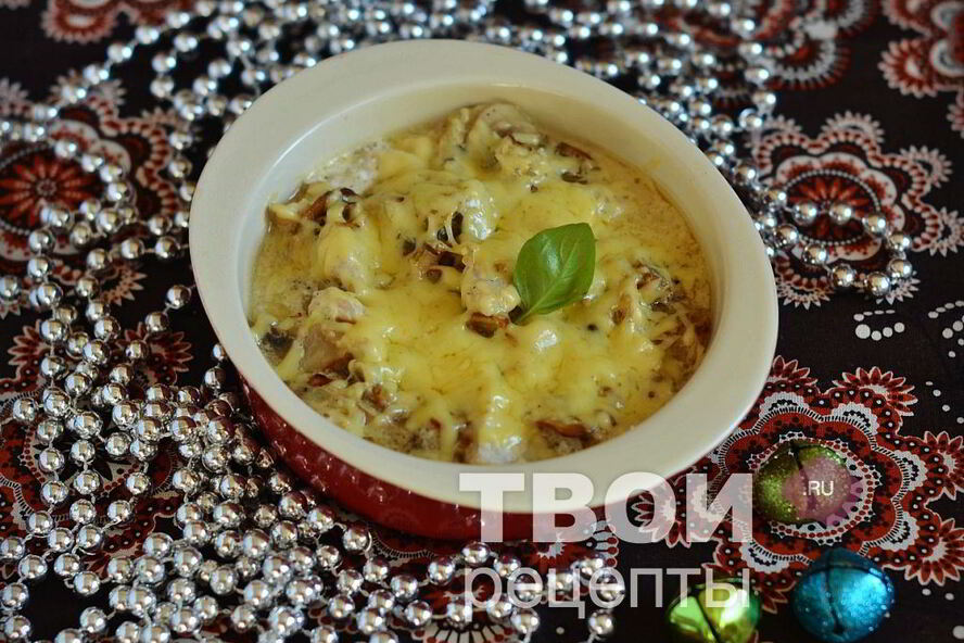 Рецепт жульен с курицей и грибами