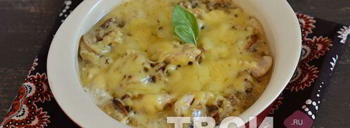 жульен с курицей и грибами. Шаг 9