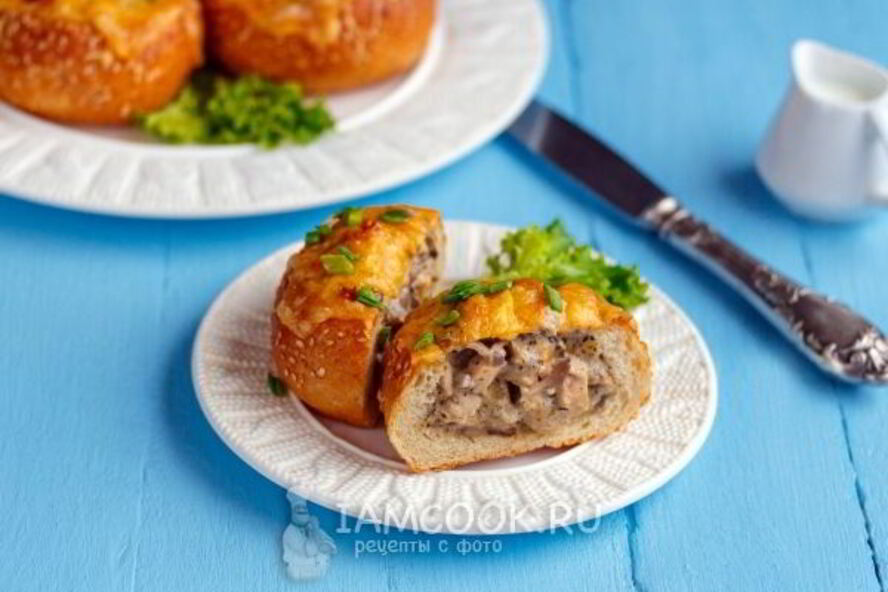 Рецепт жульен в булочках