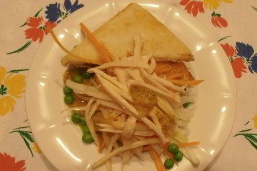 Рецепт жюльен из курицы с соусом из куркумы