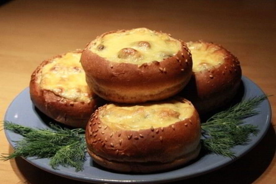 Рецепт жюльен в булочке